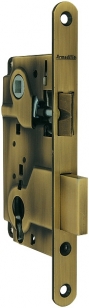 LH 25-50 AB BOX Замок межкомнатный под цилиндровый механизм 1ригель+защёлка (бронза) с ответной планкой
