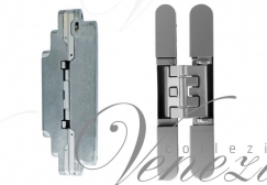 KUBICA 2400 DXSX, CR.SAT петля скрытая универсальная для мебельных узких дверок МАТОВЫЙ ХРОМ (52 kg)
