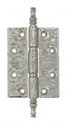 Дверная петля универсальная латунная с узором Venezia CRS011 102x76x4 полированный хром