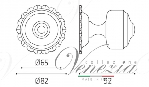 Ручка дверная кноб Venezia P22 Ø65 матовая бронза