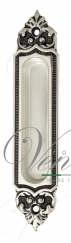 Ручка для раздвижной двери Venezia U122 натуральное серебро + черный (1шт.)