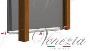 Автопорог- антипорог дверной накладной Venezia 1450/700 мм регулировка 1 уровень цвет тем.коричневый