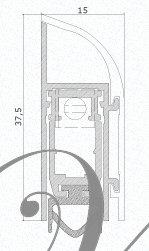 Автопорог- антипорог дверной накладной Venezia 1450/900 мм регулировка 1 уровень цвет тем.коричневый