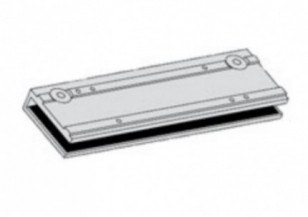 Монтажная пластина на цельностеклянную дверь для GEZE TS 2000, цвет - серебро.
