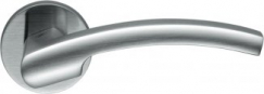 Дверная ручка на круглом основании COLOMBO Olly LC61RSB-CM матовый хром