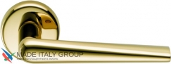 Дверная ручка на круглом основании COLOMBO Robotre CD91RSB-OL полированная латунь