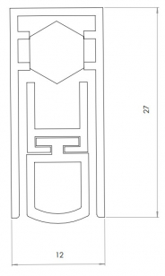 Порог автоматический ДД, L= 630 мм (ТЭП) (B2B)