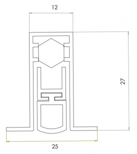 Порог автоматический МД, L= 430 мм (ТЭП) (B2B)