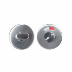 Поворотная кнопка DL E08/Y/RW WC Rt (нержавеющая cталь) с индикатором, шпиндель 5/8мм, универсальный монтаж