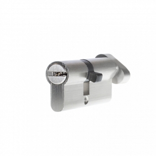 Цилиндр Doorlock V K2300AB N серия Variant, никелированный, 40x40мм, кл/пов. кнопка, 5 перф.ключей