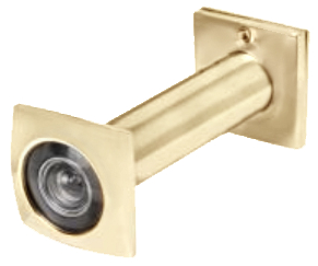 Глазок Fuaro (Фуаро) дверной, оптика пластик DV-Q 4/130-70/Z (VIEWER 4 DVQ) SSG сатинированное золото