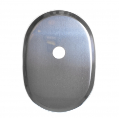 Ключевина под шток цилиндра DL S01/S PSS (полированная нерж. сталь) овальная 65x91 мм, 1 шт.