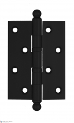 Дверная петля универсальная латунная с круглым колпачком Venezia CRS010 102x76x3 черный
