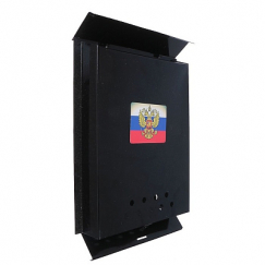 Ящик " Почта"  (порошковое покрытие) с замком защелка, черный