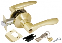 Ручка защелка 6020 SB-E (ключ/фиксатор) матовое золото