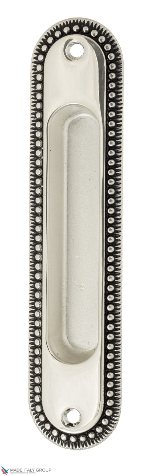 Ручка для раздвижной двери Venezia U133 натуральное серебро + черный (1шт.)