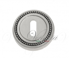 Накладка дверная под ключ буратино Venezia KEY-1 D3 натуральное серебро + черный (2шт.)