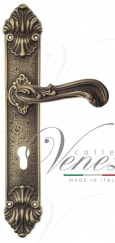 Дверная ручка Venezia GIULIETTA на планке PL95 матовая бронза CYL