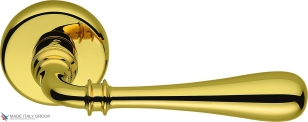 Дверная ручка на круглом основании COLOMBO Ida ID31RSB-OL полированная латунь