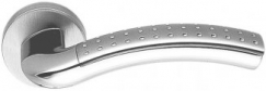 Дверная ручка на круглом основании COLOMBO Milla LC41RSB-CR8 полированный хром / матовый хром