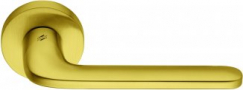 Дверная ручка на круглом основании COLOMBO Roboquattro ID41RSB-OM матовое золото PVD