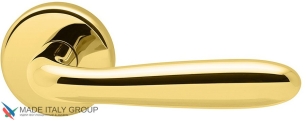 Дверная ручка на круглом основании COLOMBO Robot CD41RSB-OL полированная латунь