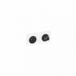 Поворотная кнопка DL M08/SY B/BS (черный/черное серебро) квадратная розетка, A=35-42мм, шток 5/8мм