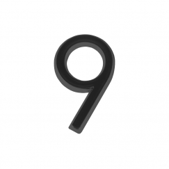Цифра " 9"  самоклеящаяся ABS (50х37) (FUARO) BL черный