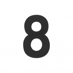 Цифра " 8"  самоклеящаяся SS304 (50х30) (FUARO) BL черный